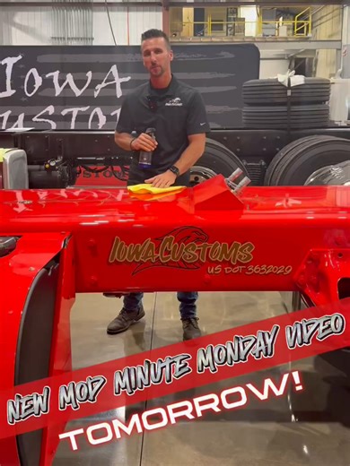 **NEW MOD MINUTE MONDAY VIDEO TOMORROW!!**- Stay tuned for a BRAND NEW Mod Minute Monday Video from #IowaCustoms tomorrow! We will show you a simple modification you can make to your truck. Get your rig looking #Topnotch with one of our premium products! #DrivenToBeBold #ModMinuteMonday #TruckAccessories