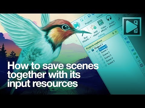 How to save scenes together with its input resources in VSDC Free Video Editor