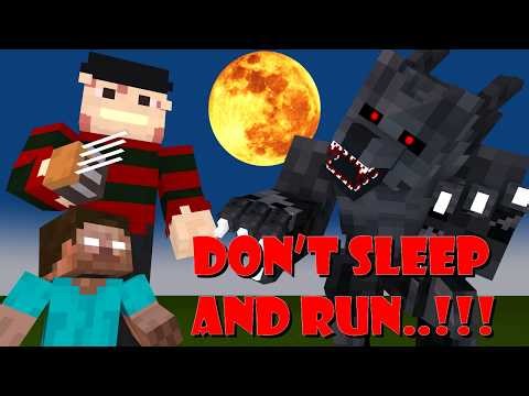 Horror Freddy Krueger and Werewolf Challenge - Minecraft Animation
