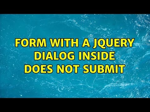 Form with a jQuery dialog inside does not submit (2 Solutions!!)