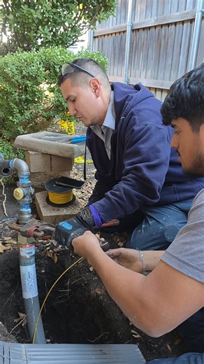 bluefrog Plumbing + Drain on Instagram: "This is Part 3 of the gas line replacement. We are pulling new poly gas line into place and attaching it to risers — preparing everything for proper connection to the house and meter. No guessing. No “it should be fine.” No cheap underground surprises. DFW homeowners — if your gas line hasn’t been inspected or replaced in years, you’re gambling with pressure, leaks, and safety. We build it once. We build it right. 📍 North Dallas | Frisco | Plano • Gas li