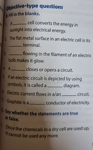objective-type questionsB. Fill in the blanks.1. A  cell conv... | Filo