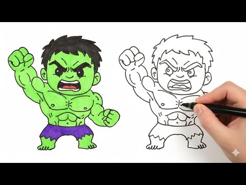 Kolay Hulk Çizimi | Hulk Nasıl Çizilir | How To Draw Hulk Step By Step Easy!