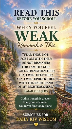 Read This Before You Scroll | When You Feel Weak | Isaiah 41:10 (KJV)