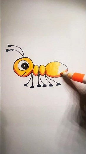 Cute ant drawing easy🐜 Step-by-step drawing tutorial
