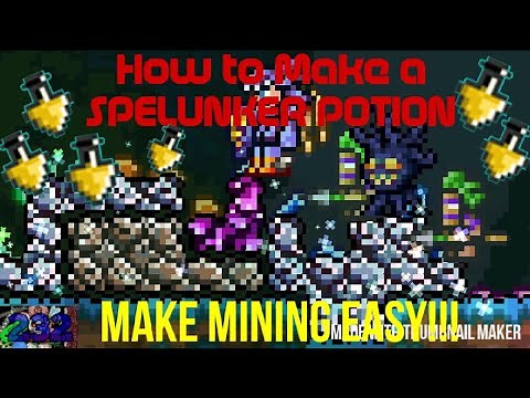 How to Make a SPELUNKER POTION in Terraria