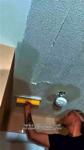 Professional Popcorn Ceiling Repair Using a Drywall Taping Knife | Ceiling Texture Smoothing Process