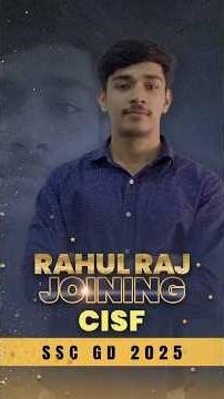 Rahul Joining CISF | Our Proud Achiver | #ssc #sscgd #dishaacademy