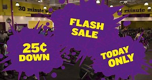 POW, BAM, BOOM. We have a sale for you! Join Planet Fitness for 25¢ down and $10 a month, no commitment. But hurry, sale ends today! | Planet Fitness