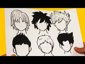 HOW TO DRAW ANIME HAIR / HOW TO DRAW MANGA HAIR - How to draw hair