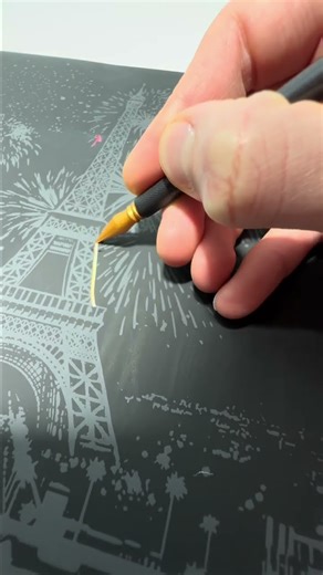 Beautiful Paris Scratch Art 🎆🗼✍️