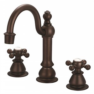 Reviews for Water Creation Vintage Classic 8 in. Widespread 2-Handle High Arc Bathroom Faucet with Pop-Up Drain in Oil Rubbed Bronze | Pg 1 - The Home Depot