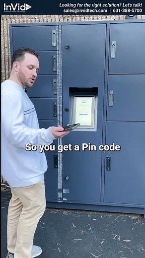 Scan. Open. Done. | InVid Outdoor Lockers in Action #InVidTech #SmartLockers #OutdoorLocker