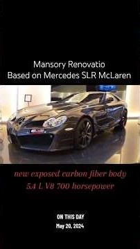 Mercedes SLR McLaren Mansory Renovatio exposed carbon fiber body supercar