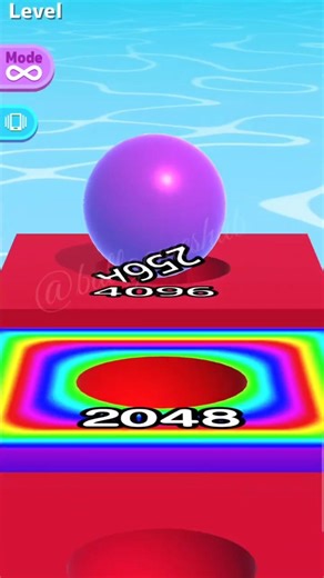 256A Purple Ball Enters 4096 Red Tile 😱🔥 #shorts