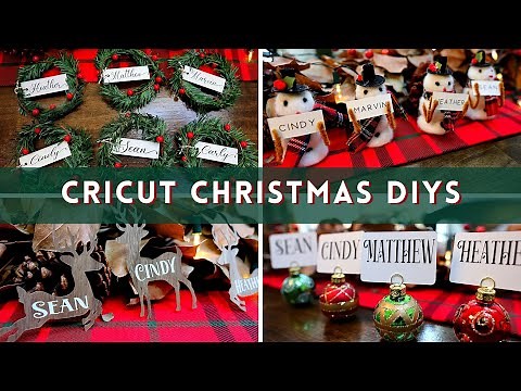 Cricut Christmas Crafts ✨ 5 Easy Place Cards to DIY This Christmas