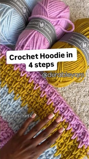 #crochet #hoodie #tutorial #pattern #accrochets