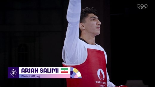 11K views · 123 reactions | Relive the moment as Iran’s superstar Arian Salimi claims gold at the Paris Olympics! Watch his stunning victory and the medal ceremony! Video courtesy of the Olympic Channel. Olympics #WorldTaekwondo #Taekwondo #Paris2024 #OlympicGames | World Taekwondo | Facebook