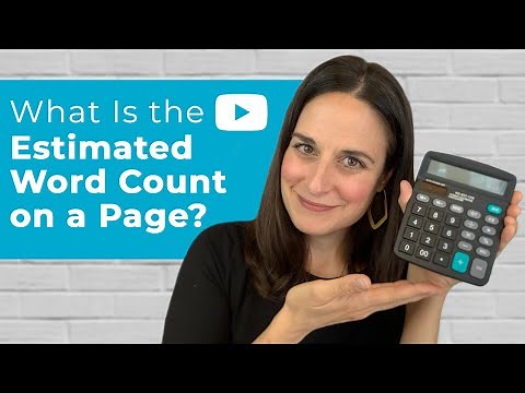 What Is the Estimated Word Count on a Page?