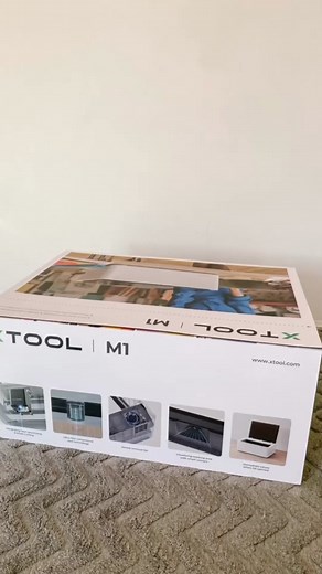 Setting up & trying out the xTool M1 for the first time. Desktop hybrid laser engraver and cutter. This machine can do so many things 🙌🏻 #xtool #toolm1 #lasercutter