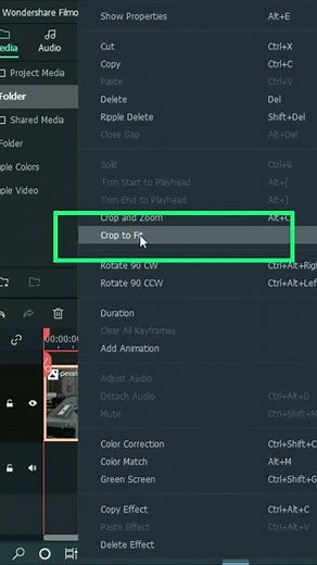 How To Auto Fit Image An Image In Filmora X | Filmora #shorts