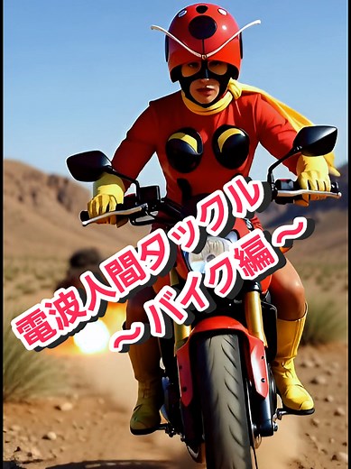 『 電波人間タックル 』 ｰ バイク編 ｰ #AI特撮 #仮面ライダー #ストロンガー #電波人間タックル