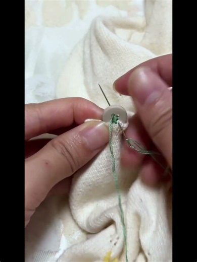 How to Sew a Button Perfectly! 🪡 Easy Button Stitch Trick #shorts