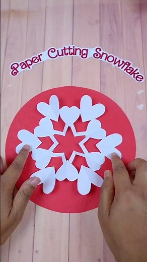 Love Shape Paper Snowflake Cutting ✂️ | Valentine’s Day Craft with Paper