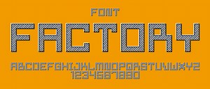 Minimal geometric cyberpunk font, vector typeface in geometry...