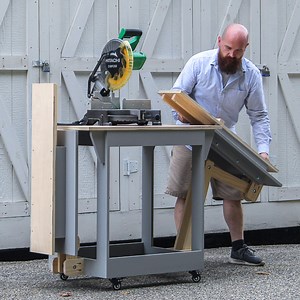 DIY Mobile Miter Saw Stand (Plans & Video) | Saws on Skates®