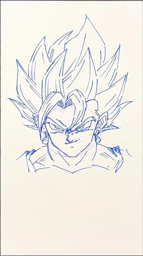 [DRAGONBALL] How to draw Vegito Blue 🫐🩵 Coin drawing 🪙 #howtodraw #drawing #art #dragonball #vegi...