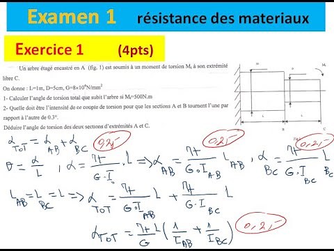 Résistance des Matériaux : Exercice 1 Torsion 🌀😎 (Solution Facile et Détaillée)