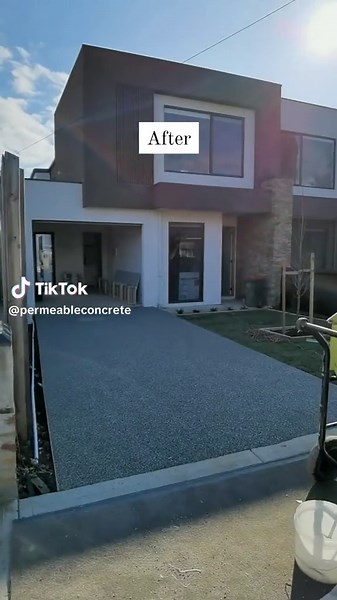 Exelmix's premium resin bound stone permeable concrete finished project ✨ **** Contact us at our profile for a free quote 📨📞 #exelmix #permeableconcrete #permeable #concrete #pavement #buildingmaterials #drivewayconcrete #WaterPermeability #sustainability #conservation #perviousconcrete #pervious