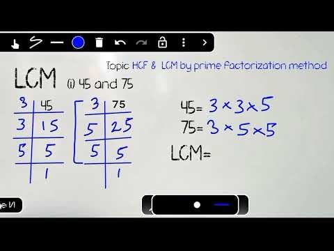How to find HCF and LCM by prime factorization method!! | HCF and LCM of 45 and 75 