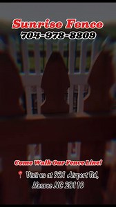 Visit Our Outdoor Fence Showroom Anytime!Thinking about a new fence? Come see your options in person—anytime that works for you at Sunrise Fence! 🌳 Our outdoor showroom is open 24/7📍 Located at 921 Airport Rd, Monroe NC 28110🔲 View installed examples of wood, aluminum, and vinyl fencing🐾 Family and pet-friendly – bring the whole crew! Fences are on display in front and to the side of our building. Walk through at your own pace and see exactly what your new fence could look like in your yard!