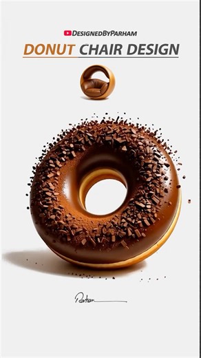 Donut Chair Design – Unique Circular Furniture Concept Inspired by a Chocolate Donut