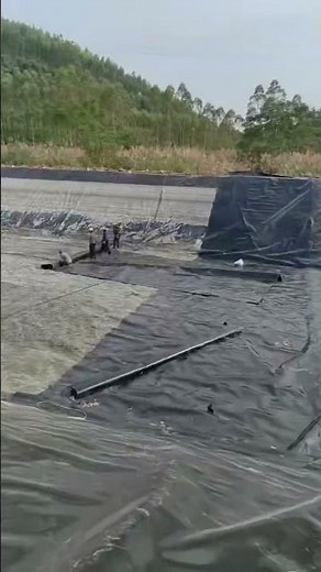 Geomembrane liner for farming ponds #cementblanket #pondliner #geomembrane #farming #lagoon #liner