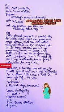 Application for 180 days maternity leave for govt officials| how to write maternity leave letter