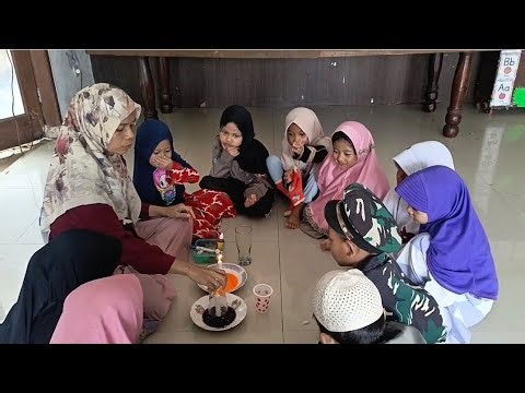 Percobaan sedehana, lilin dan api Tk Islam Assaadah, Limo, Depok