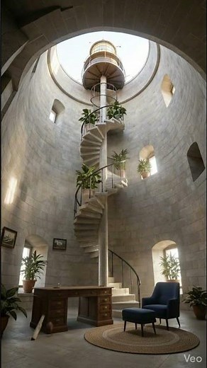 Inside a Fully Restored Coastal Lighthouse – Photorealistic Tour