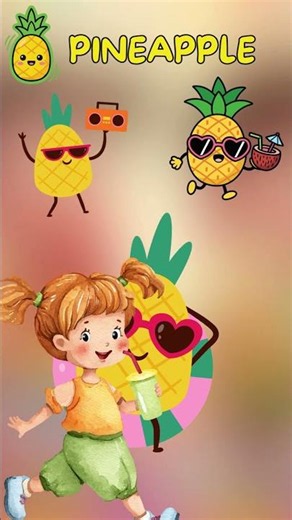 Strawberry & Pineapple Song 🍓🍍 | Chow Chow Bite Bite | Kids Fruit Song #shorts