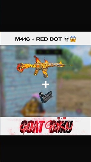 M416 + Red Dot 🥶😱 #bgmi