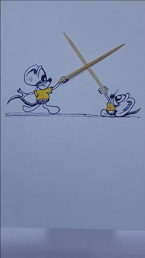 Creative Cartoon Sword Fight#art