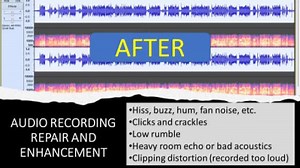 Clean up, repair, fixing, and enhancing of your audio recording