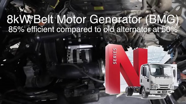 ISUZU NPS gets a massive upgrade with Safiery’s 48V 8kW Belt Motor Generator! 🚛⚡️