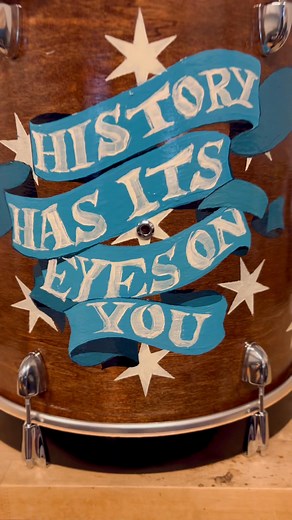 1.5K views · 36 reactions | Working on this 16x16” field drum, with General Washington’s original standard, 13 6-pointed stars, and the most relevant message I could muster. | Andrew David Perkins | Facebook