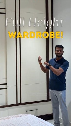 10ft Wardrobe Design with 8ft Plywood 😳 | Smart Wardrobe Interior Hack! #Wardrobedesign #Shorts