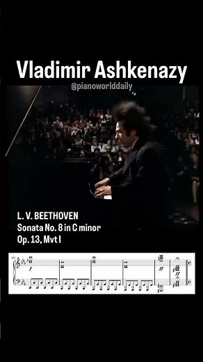 Vladimir Ashkenazy - Beethoven: Pathetique Sonata Mvt I #piano #beethoven #pianoworlddaily #sonata
