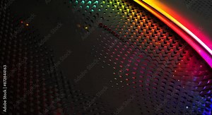 A colorful background with a black border. The background is made up of many small dots. The dots are in different colors and are arranged in a way that creates a sense of movement and energy