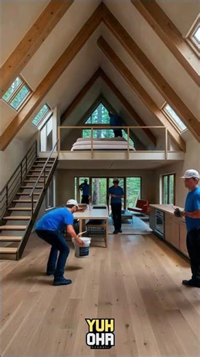 Modern Rustic A-Frame Cabin Interior Design & Loft Ideas